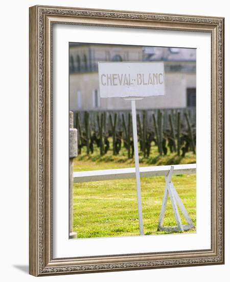 Vineyard and Chateau Cheval Blanc, Saint Emilion, Bordeaux, France-Per Karlsson-Framed Photographic Print