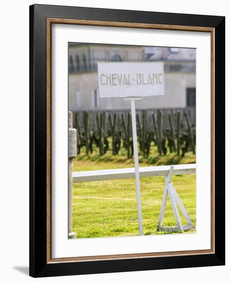 Vineyard and Chateau Cheval Blanc, Saint Emilion, Bordeaux, France-Per Karlsson-Framed Photographic Print