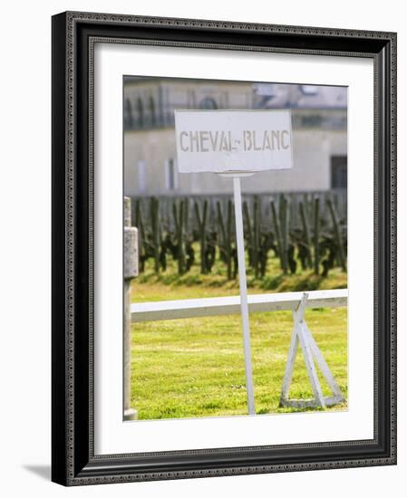 Vineyard and Chateau Cheval Blanc, Saint Emilion, Bordeaux, France-Per Karlsson-Framed Photographic Print