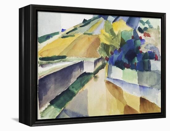 Vineyard at Lake Murten, 1914-Auguste Macke-Framed Premier Image Canvas