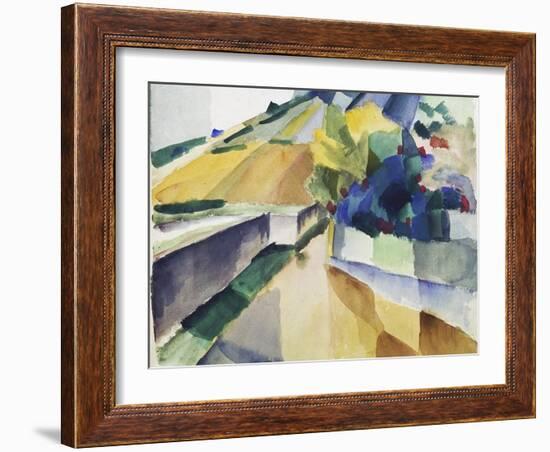 Vineyard at Lake Murten, 1914-Auguste Macke-Framed Giclee Print