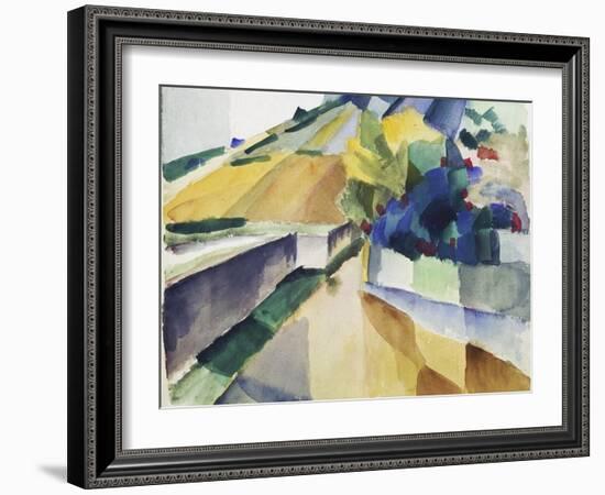 Vineyard at Lake Murten, 1914-Auguste Macke-Framed Giclee Print