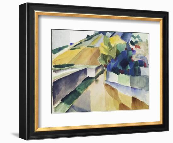 Vineyard at Lake Murten, 1914-Auguste Macke-Framed Giclee Print