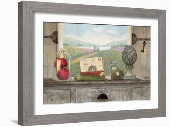 Vineyard Chateau View-Arnie Fisk-Framed Art Print