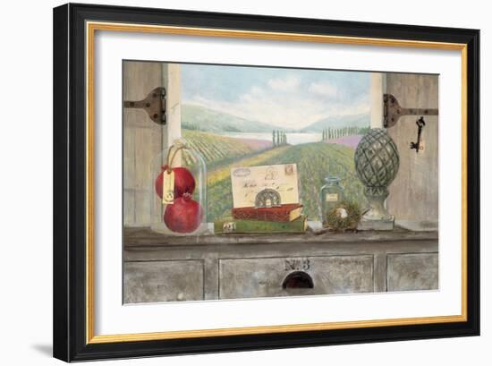 Vineyard Chateau View-Arnie Fisk-Framed Art Print