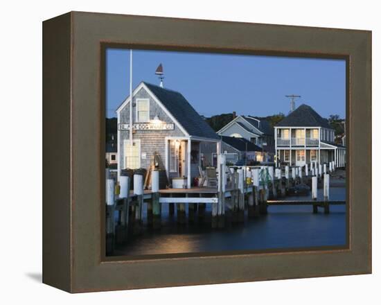 Vineyard Haven Harbour, Martha's Vineyard, Massachusetts, USA-Walter Bibikow-Framed Premier Image Canvas