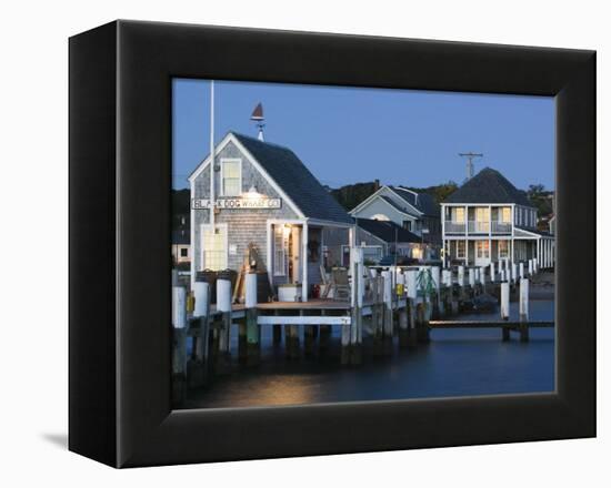 Vineyard Haven Harbour, Martha's Vineyard, Massachusetts, USA-Walter Bibikow-Framed Premier Image Canvas