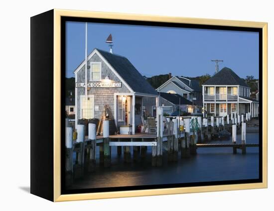 Vineyard Haven Harbour, Martha's Vineyard, Massachusetts, USA-Walter Bibikow-Framed Premier Image Canvas