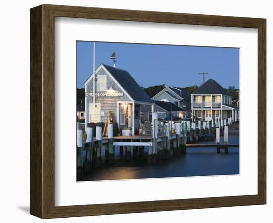 Vineyard Haven Harbour, Martha's Vineyard, Massachusetts, USA-Walter Bibikow-Framed Photographic Print