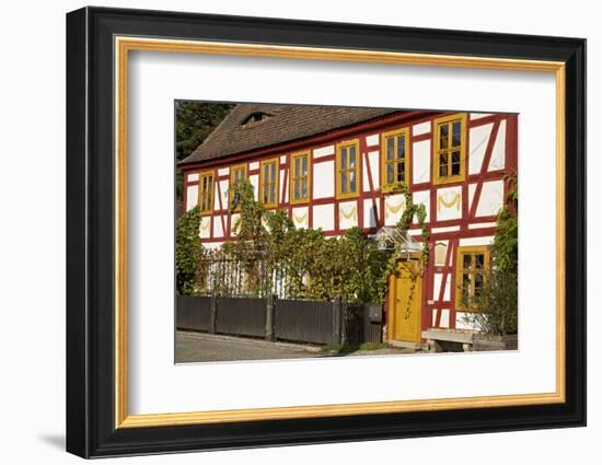 Vineyard 'House Lorenz' Built in 1680 in the Vineyard Route in Radebeul Near Dresden-Uwe Steffens-Framed Photographic Print