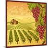 Vineyard Landscape-Oleg Iatsun-Mounted Art Print