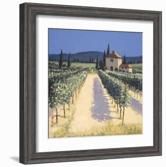 Vineyard Shadows-David Short-Framed Giclee Print