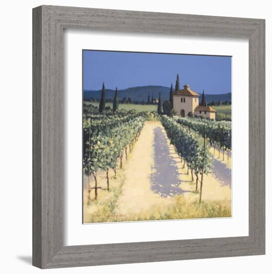 Vineyard Shadows-David Short-Framed Giclee Print