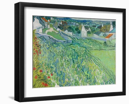Vineyards at Auvers, June 1890-Vincent van Gogh-Framed Premium Giclee Print