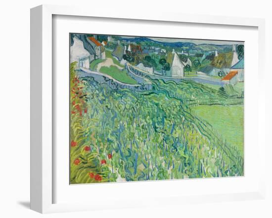 Vineyards at Auvers, June 1890-Vincent van Gogh-Framed Premium Giclee Print