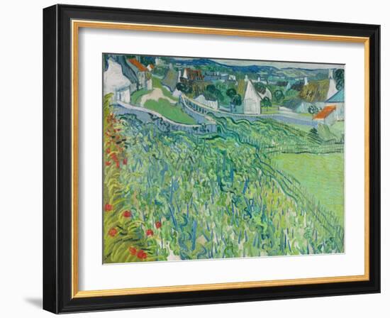 Vineyards at Auvers, June 1890-Vincent van Gogh-Framed Premium Giclee Print