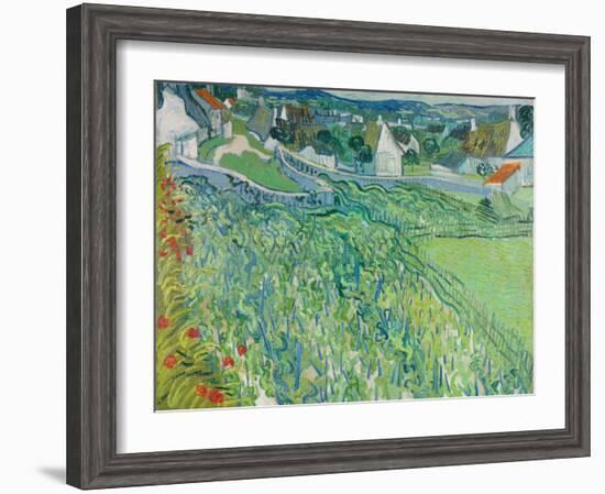 Vineyards at Auvers, June 1890-Vincent van Gogh-Framed Giclee Print