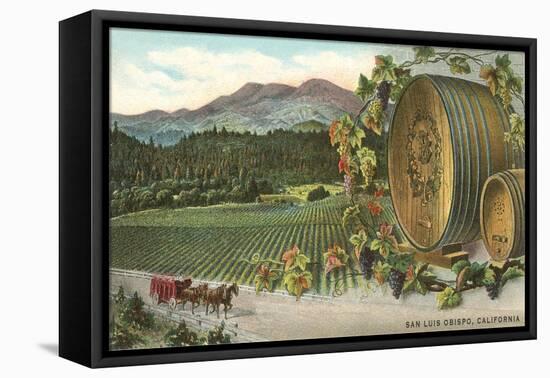 Vineyards at San Luis Obispo, California-null-Framed Stretched Canvas