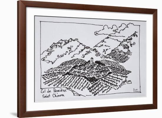 Vineyards in the Col de la Ramiere, Saint-Chinian, Languedoc region, Southern France-Richard Lawrence-Framed Premium Photographic Print