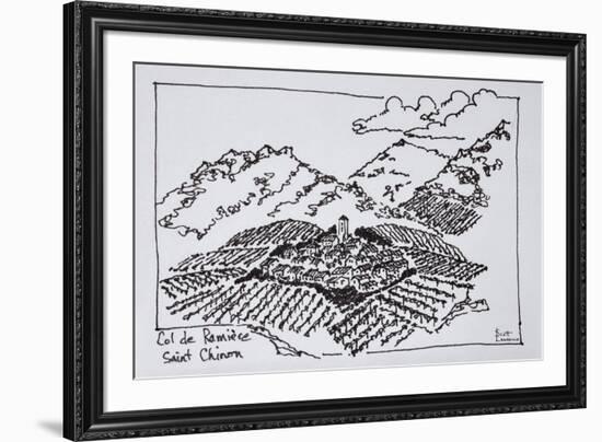 Vineyards in the Col de la Ramiere, Saint-Chinian, Languedoc region, Southern France-Richard Lawrence-Framed Premium Photographic Print