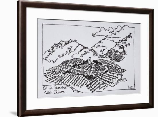 Vineyards in the Col de la Ramiere, Saint-Chinian, Languedoc region, Southern France-Richard Lawrence-Framed Premium Photographic Print