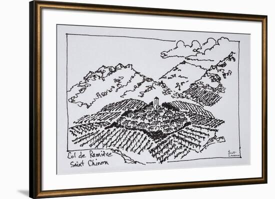 Vineyards in the Col de la Ramiere, Saint-Chinian, Languedoc region, Southern France-Richard Lawrence-Framed Premium Photographic Print