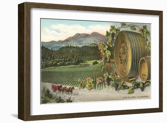 Vineyards, Los Olivos-null-Framed Art Print