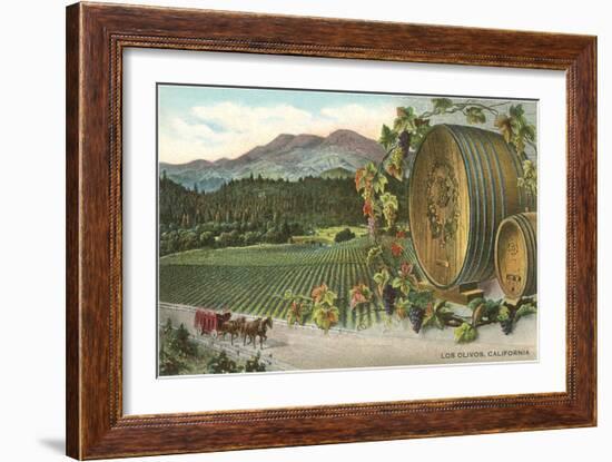 Vineyards, Los Olivos-null-Framed Art Print