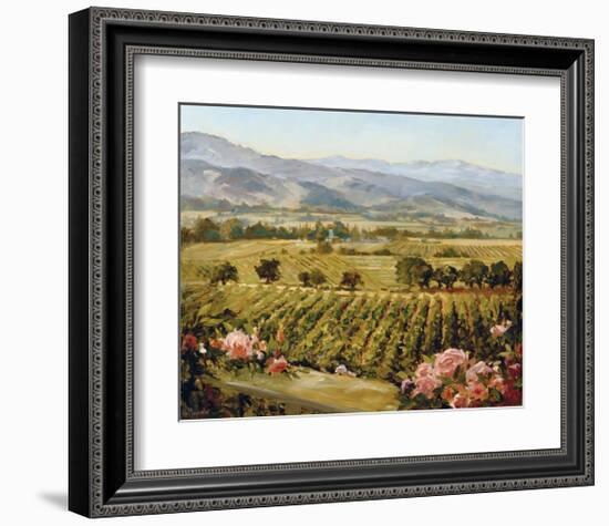 Vineyards to Vaca Mountains-Ellie Freudenstein-Framed Art Print