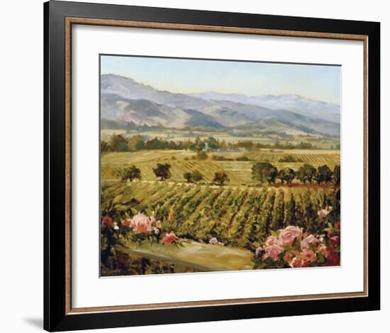 Vineyards to Vaca Mountains-Ellie Freudenstein-Framed Art Print