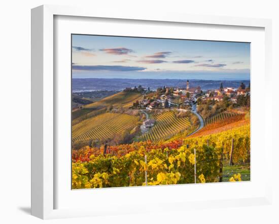 Vineyards, Treiso, Nr Alba, Langhe, Piedmont (or Piemonte or Piedmonte), Italy-Peter Adams-Framed Photographic Print