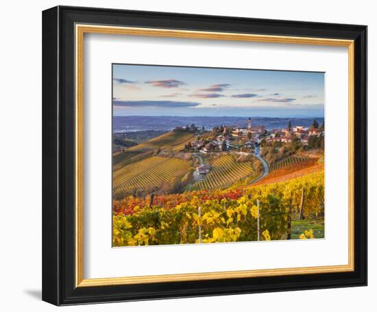 Vineyards, Treiso, Nr Alba, Langhe, Piedmont (or Piemonte or Piedmonte), Italy-Peter Adams-Framed Photographic Print