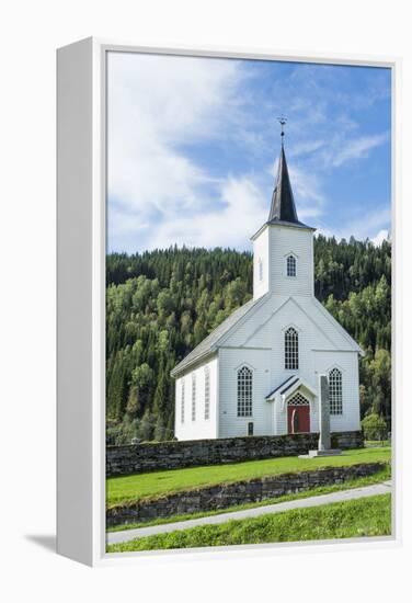 Vinje Church with Red Door and Forest of Trees, Vinje, Norway-Bill Bachmann-Framed Premier Image Canvas