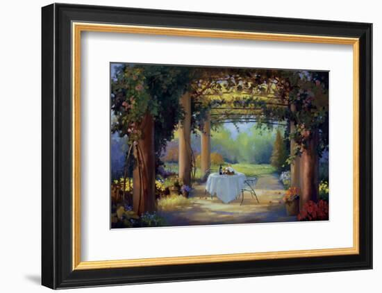 Vino al fresco-Carolyne Hawley-Framed Art Print