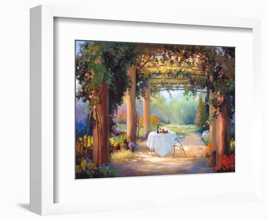 Vino al Fresco-Carolyne Hawley-Framed Art Print