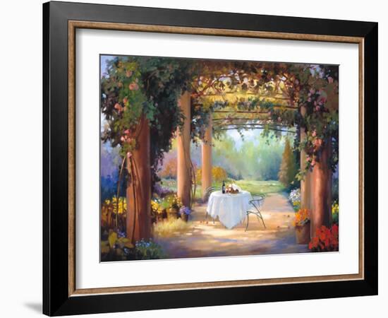 Vino al Fresco-Carolyne Hawley-Framed Art Print