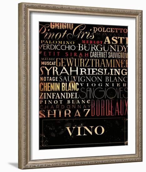 Vino Type-Stephen Fowler-Framed Art Print