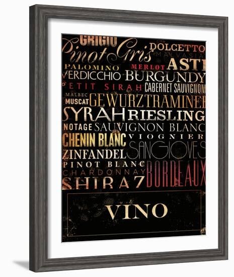 Vino Type-Stephen Fowler-Framed Art Print