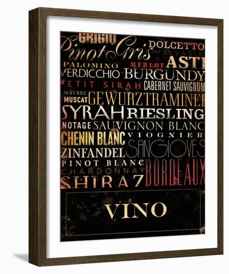 Vino Type-Stephen Fowler-Framed Art Print