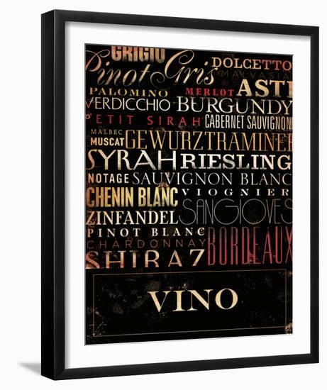 Vino Type-Stephen Fowler-Framed Art Print