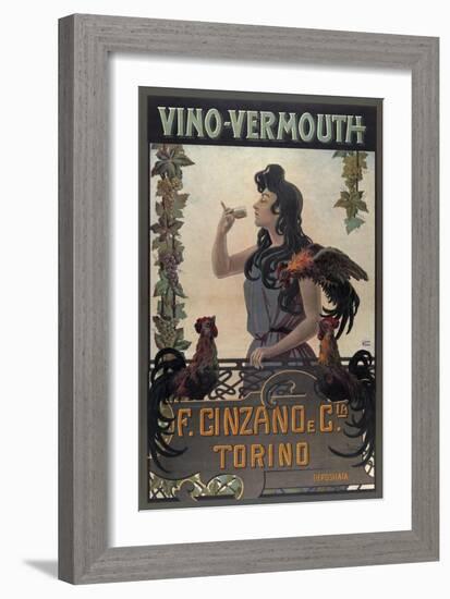 Vino Vermouth Cinzano Torino-null-Framed Giclee Print