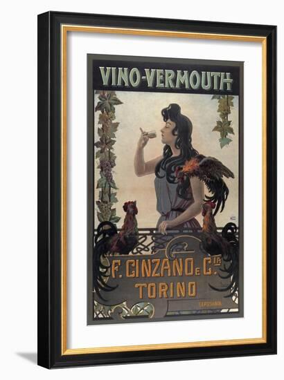 Vino Vermouth Cinzano Torino-null-Framed Giclee Print