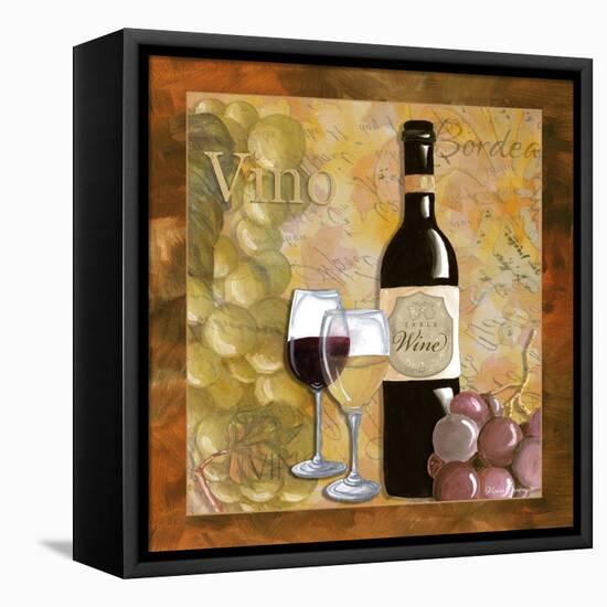 Vino Wine Grapes-Megan Aroon Duncanson-Framed Stretched Canvas