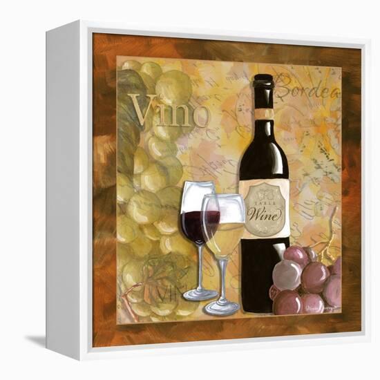 Vino Wine Grapes-Megan Aroon Duncanson-Framed Stretched Canvas