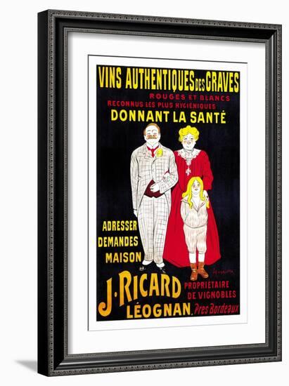 Vins Authentiques Des Graves-Leonetto Cappiello-Framed Art Print