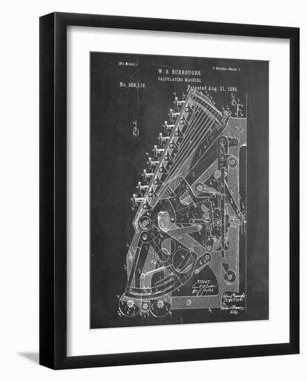 Vintage 1888 Calculator Patent-null-Framed Art Print