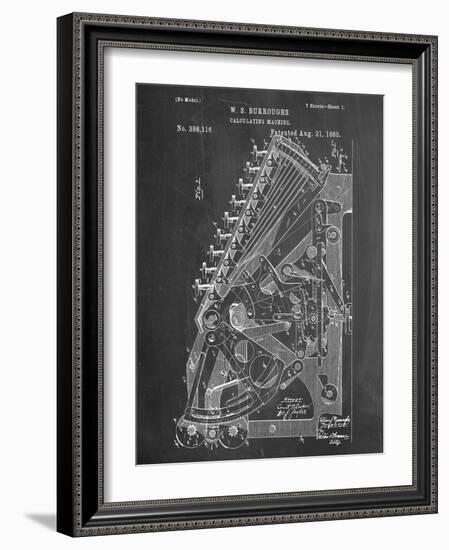 Vintage 1888 Calculator Patent-null-Framed Art Print