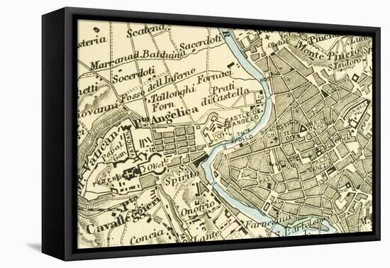 Vintage (1907 Copyright-Expired) Map Showing Countries And Trade Routes-Cmcderm1-Framed Stretched Canvas