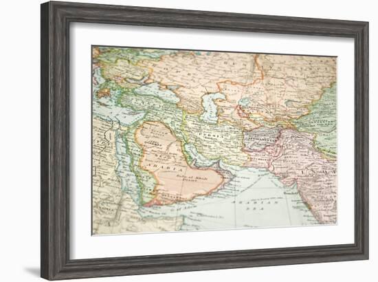 Vintage (1907 Copyrighted Expired) Map Of Europe And Asia-Cmcderm1-Framed Art Print