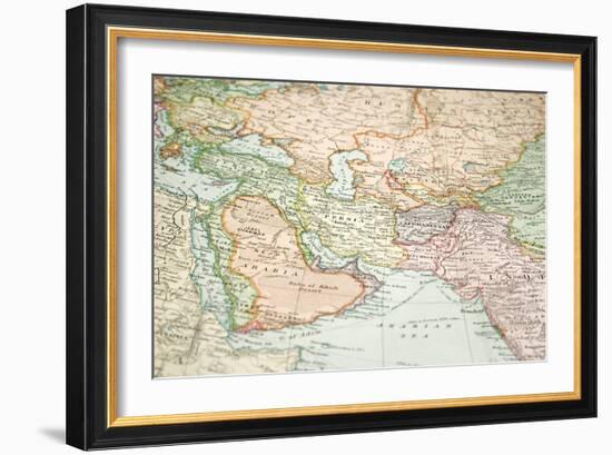 Vintage (1907 Copyrighted Expired) Map Of Europe And Asia-Cmcderm1-Framed Art Print